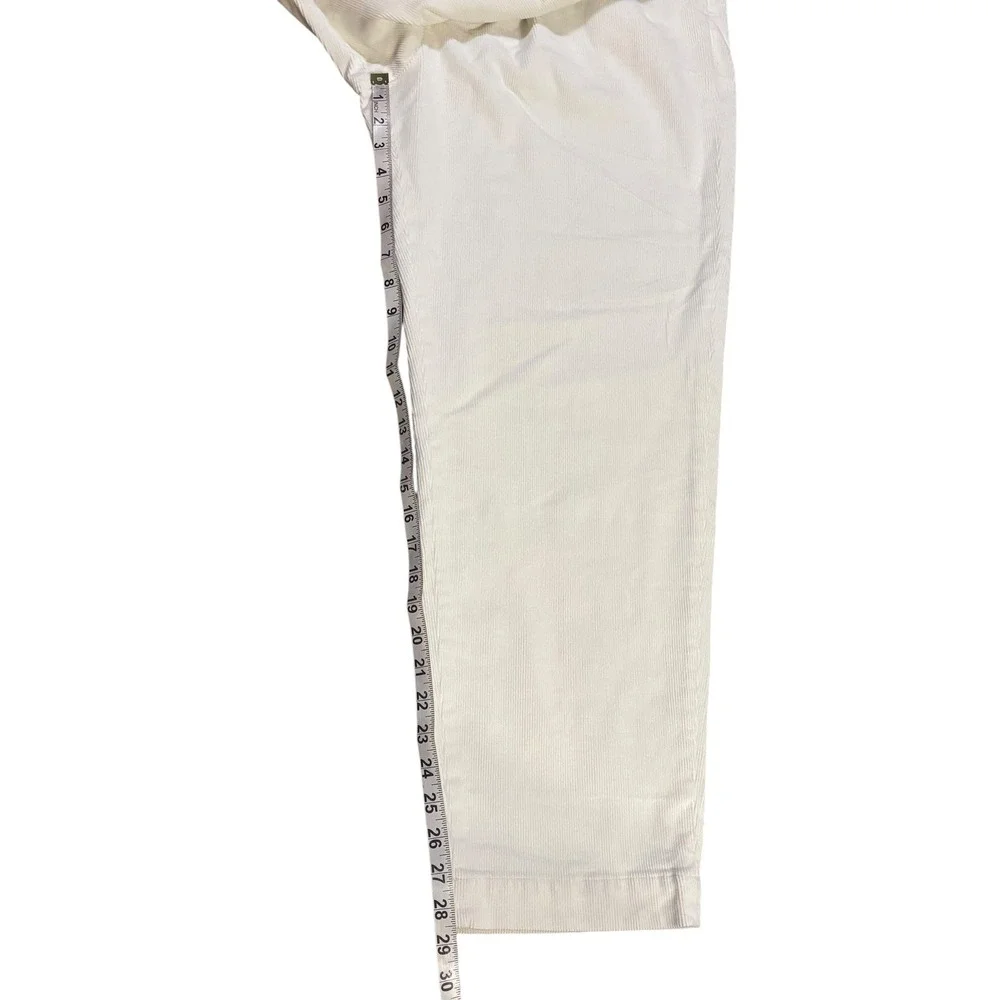 Polo Ralph Lauren Whitman Relaxed Fit Pleated Corduroy Pants Mens 36x29 White